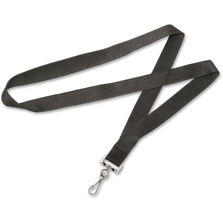 Protectionpro Strap Neck Lanyard with J-Hook; Black PR525418